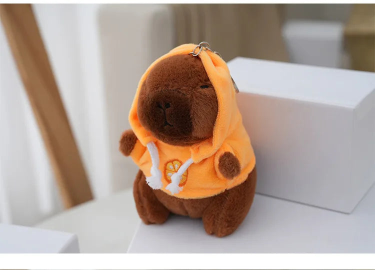 Cute Cartoon Capybara Pendant Plush Toy Doll Bag Hanging Ornaments Cute Kapila Keychain Doll Car Pendant Desktop Doll Ornaments