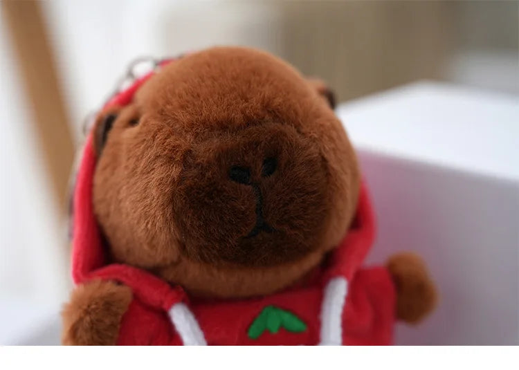 Cute Cartoon Capybara Pendant Plush Toy Doll Bag Hanging Ornaments Cute Kapila Keychain Doll Car Pendant Desktop Doll Ornaments