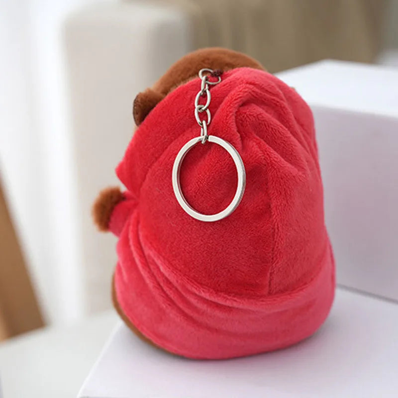 Cute Cartoon Capybara Pendant Plush Toy Doll Bag Hanging Ornaments Cute Kapila Keychain Doll Car Pendant Desktop Doll Ornaments