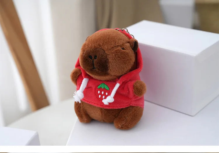 Cute Cartoon Capybara Pendant Plush Toy Doll Bag Hanging Ornaments Cute Kapila Keychain Doll Car Pendant Desktop Doll Ornaments