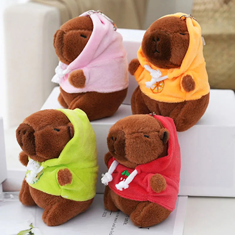 Cute Cartoon Capybara Pendant Plush Toy Doll Bag Hanging Ornaments Cute Kapila Keychain Doll Car Pendant Desktop Doll Ornaments