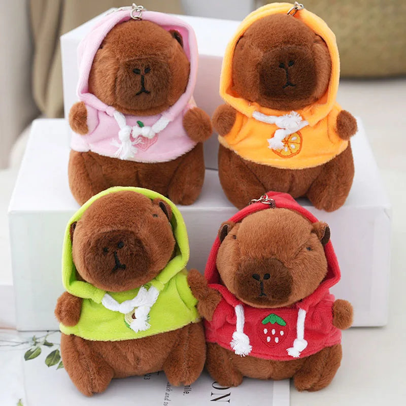 Cute Cartoon Capybara Pendant Plush Toy Doll Bag Hanging Ornaments Cute Kapila Keychain Doll Car Pendant Desktop Doll Ornaments
