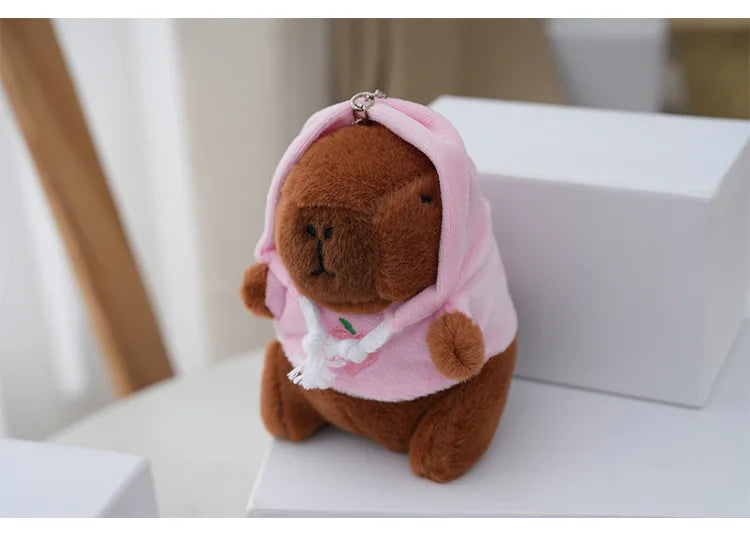 Cute Cartoon Capybara Pendant Plush Toy Doll Bag Hanging Ornaments Cute Kapila Keychain Doll Car Pendant Desktop Doll Ornaments