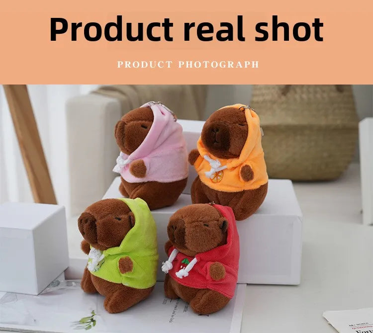 Cute Cartoon Capybara Pendant Plush Toy Doll Bag Hanging Ornaments Cute Kapila Keychain Doll Car Pendant Desktop Doll Ornaments